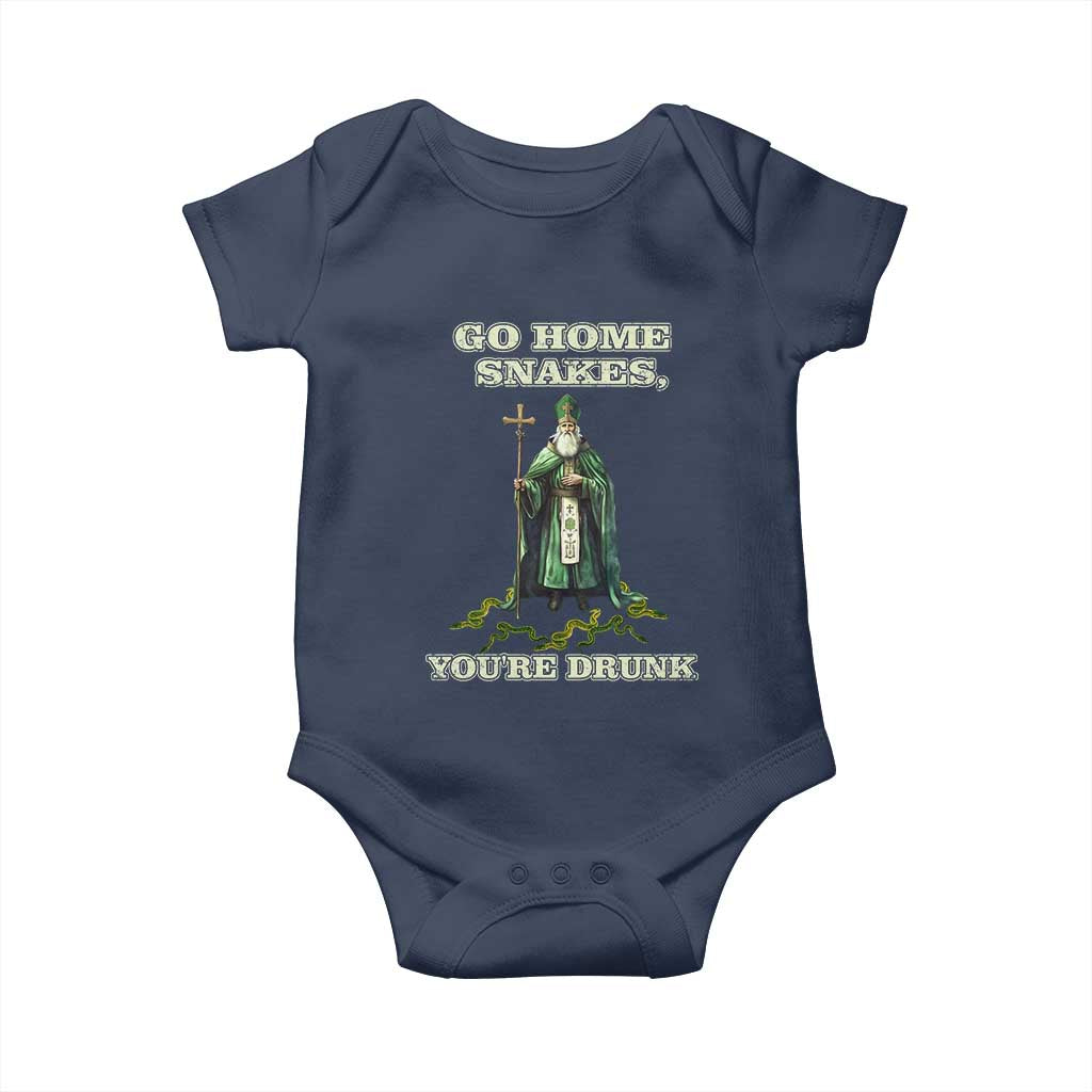 Funny St. Patrick's Day Baby Onesie Go Home Snakes, You're Drunk