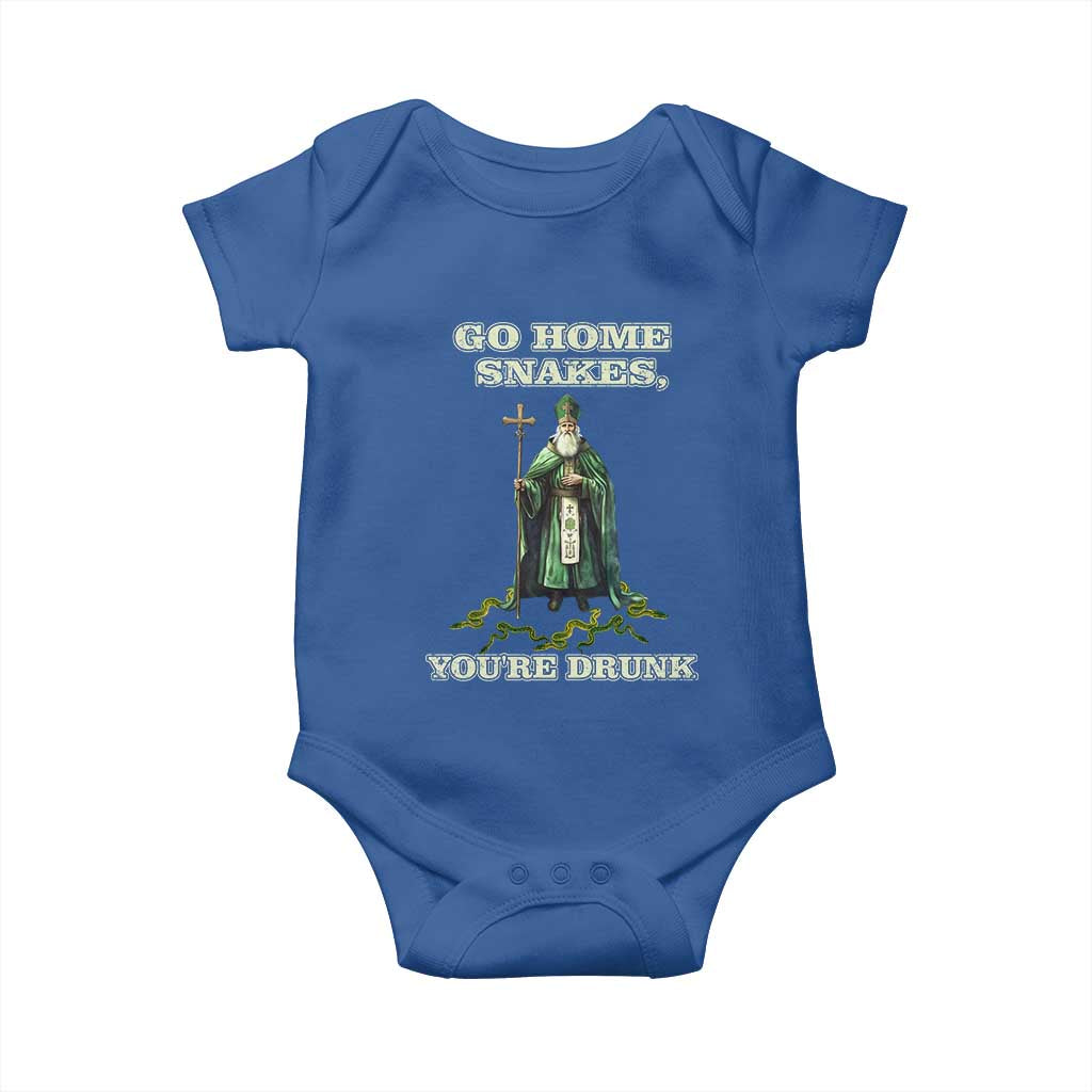 Funny St. Patrick's Day Baby Onesie Go Home Snakes, You're Drunk