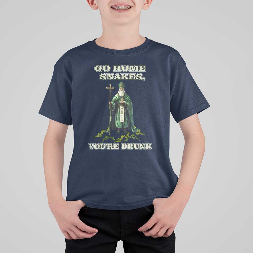 Funny St. Patrick's Day T Shirt For Kid Go Home Snakes, You're Drunk