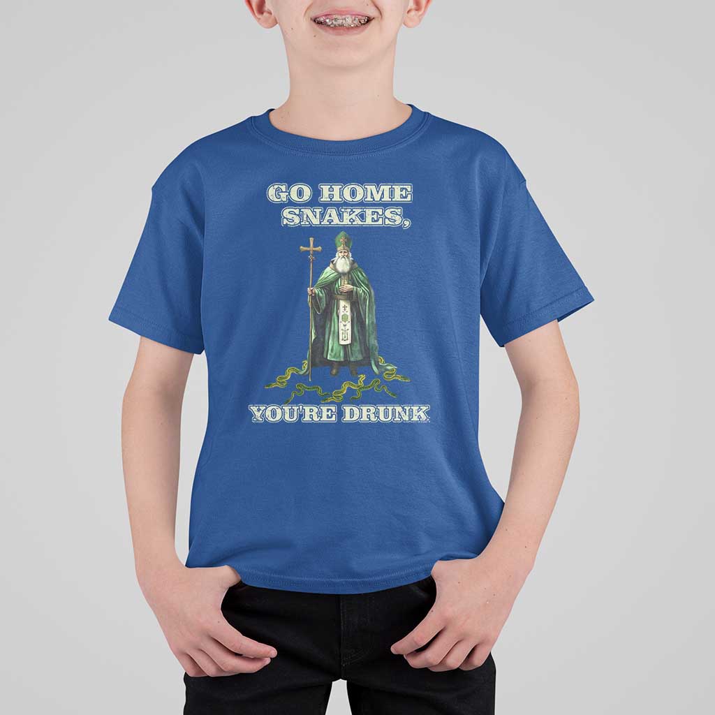 Funny St. Patrick's Day T Shirt For Kid Go Home Snakes, You're Drunk