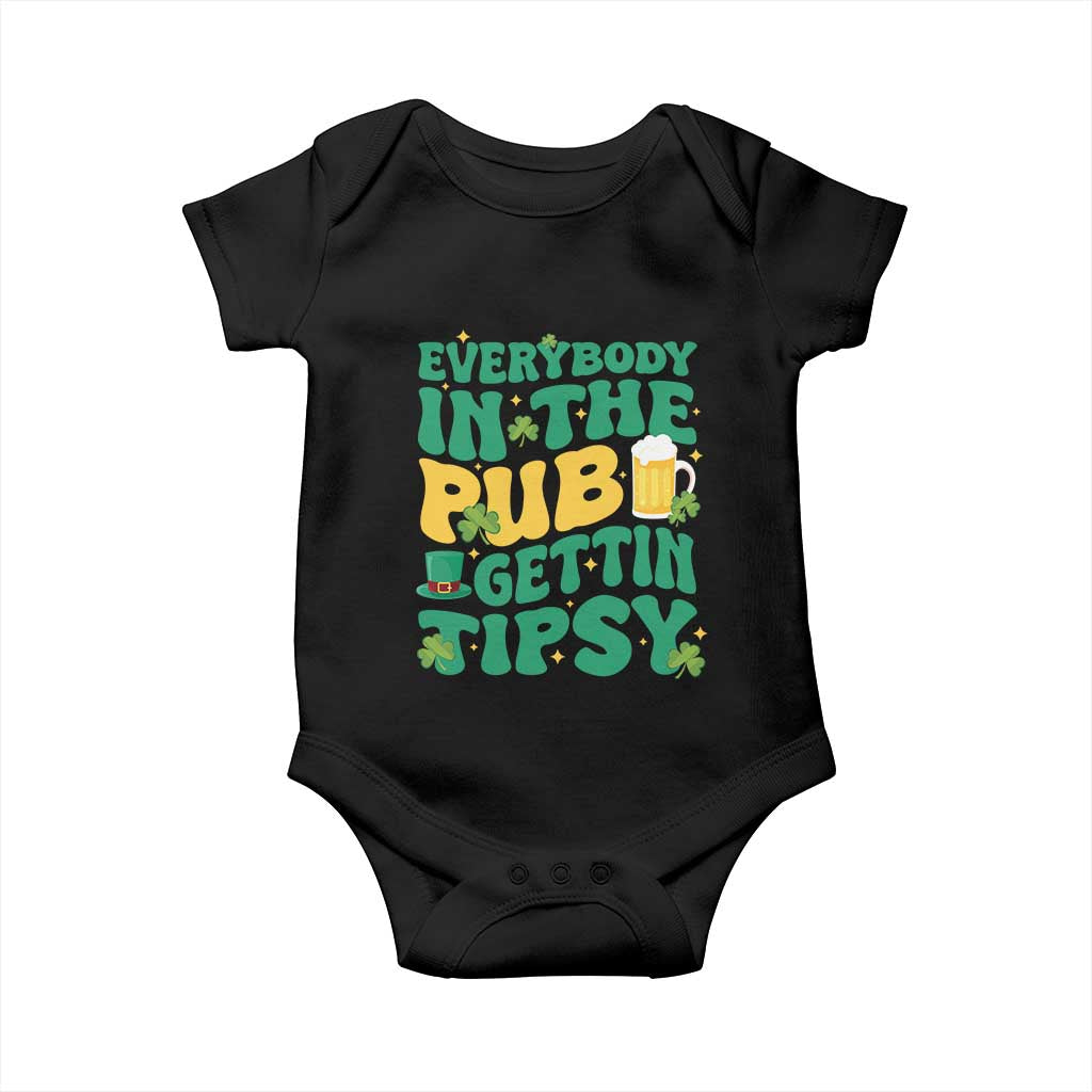 St. Patrick's Day Pub Baby Onesie Everybody In The Pub Getting Tipsy Irish Pub