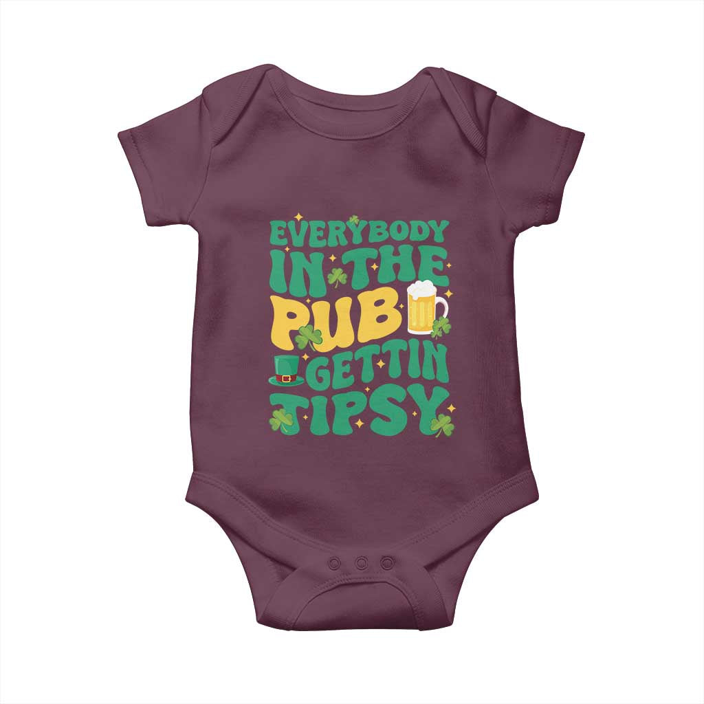 St. Patrick's Day Pub Baby Onesie Everybody In The Pub Getting Tipsy Irish Pub