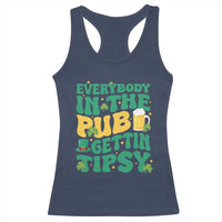 St. Patrick's Day Pub Racerback Tank Top Everybody In The Pub Getting Tipsy Irish Pub