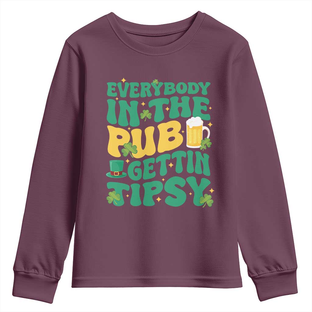 St. Patrick's Day Pub Youth Sweatshirt Everybody In The Pub Getting Tipsy Irish Pub