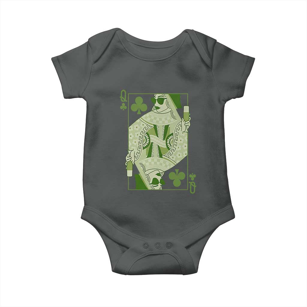 St. Patrick's Day Pub Baby Onesie Queen of Clubs Fun Green Pub