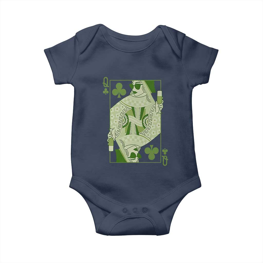 St. Patrick's Day Pub Baby Onesie Queen of Clubs Fun Green Pub