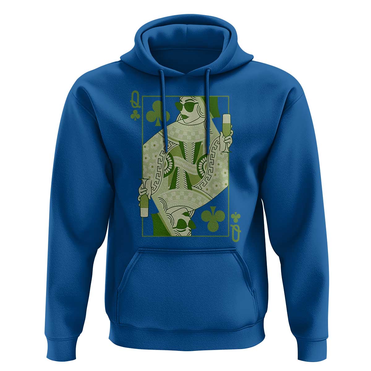 St. Patrick's Day Pub Hoodie Queen of Clubs Fun Green Pub