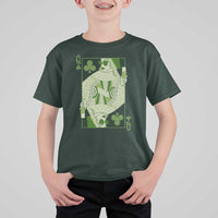 St. Patrick's Day Pub T Shirt For Kid Queen of Clubs Fun Green Pub