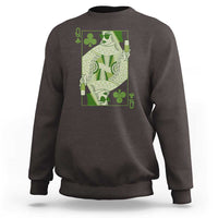 St. Patrick's Day Pub Sweatshirt Queen of Clubs Fun Green Pub