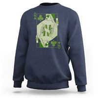 St. Patrick's Day Pub Sweatshirt Queen of Clubs Fun Green Pub
