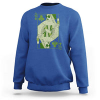St. Patrick's Day Pub Sweatshirt Queen of Clubs Fun Green Pub