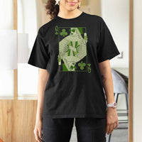 St. Patrick's Day Pub T Shirt For Women Queen of Clubs Fun Green Pub