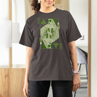 St. Patrick's Day Pub T Shirt For Women Queen of Clubs Fun Green Pub