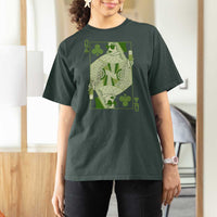 St. Patrick's Day Pub T Shirt For Women Queen of Clubs Fun Green Pub