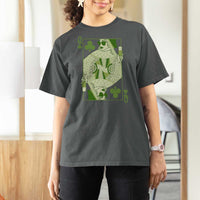 St. Patrick's Day Pub T Shirt For Women Queen of Clubs Fun Green Pub