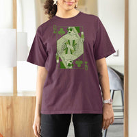 St. Patrick's Day Pub T Shirt For Women Queen of Clubs Fun Green Pub