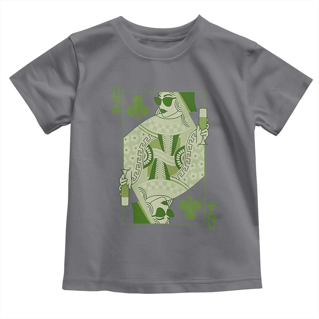 St. Patrick's Day Pub Toddler T Shirt Queen of Clubs Fun Green Pub