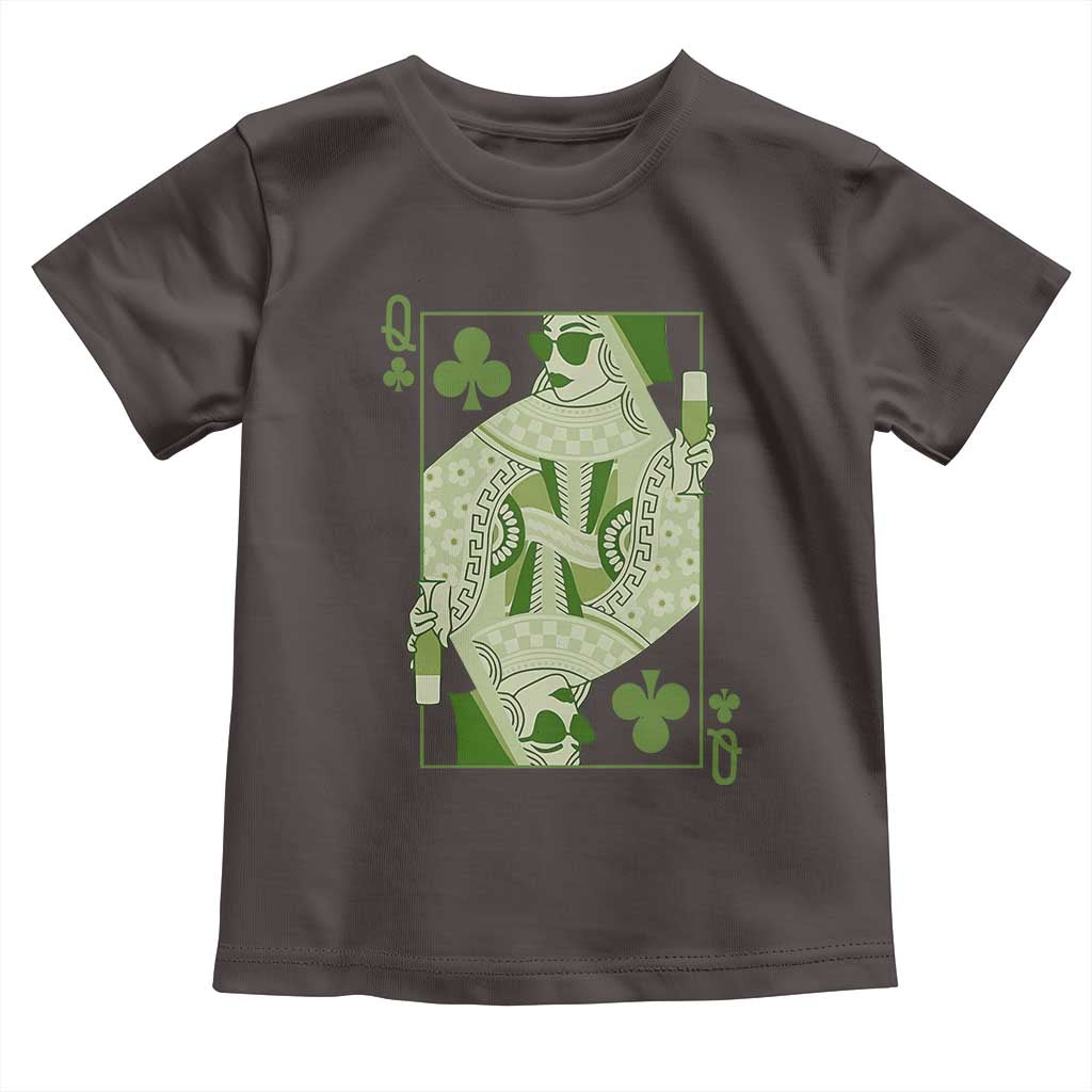 St. Patrick's Day Pub Toddler T Shirt Queen of Clubs Fun Green Pub