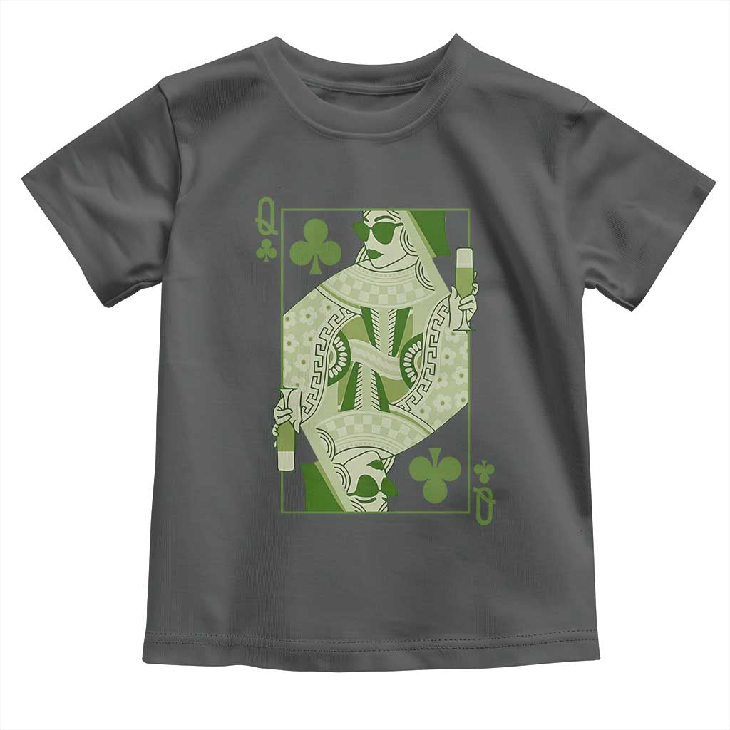 St. Patrick's Day Pub Toddler T Shirt Queen of Clubs Fun Green Pub