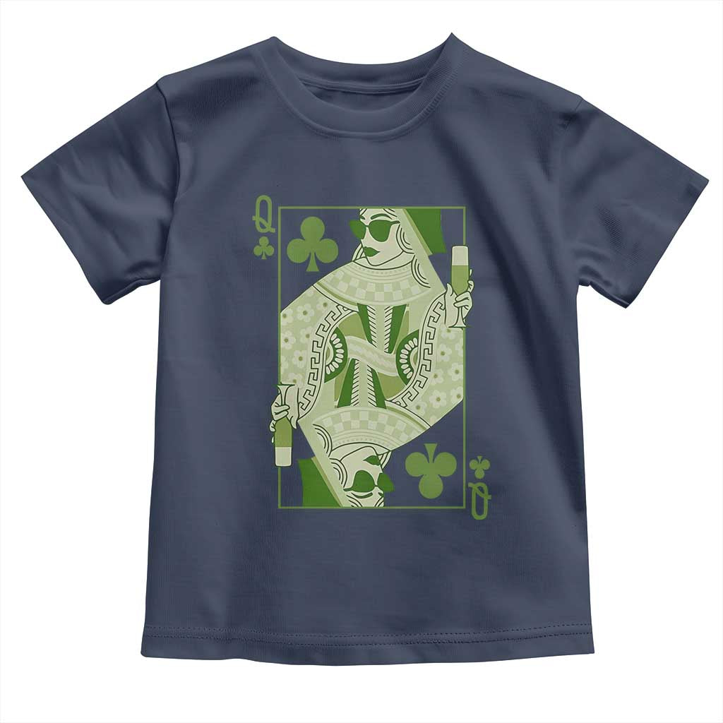 St. Patrick's Day Pub Toddler T Shirt Queen of Clubs Fun Green Pub
