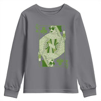 St. Patrick's Day Pub Youth Sweatshirt Queen of Clubs Fun Green Pub