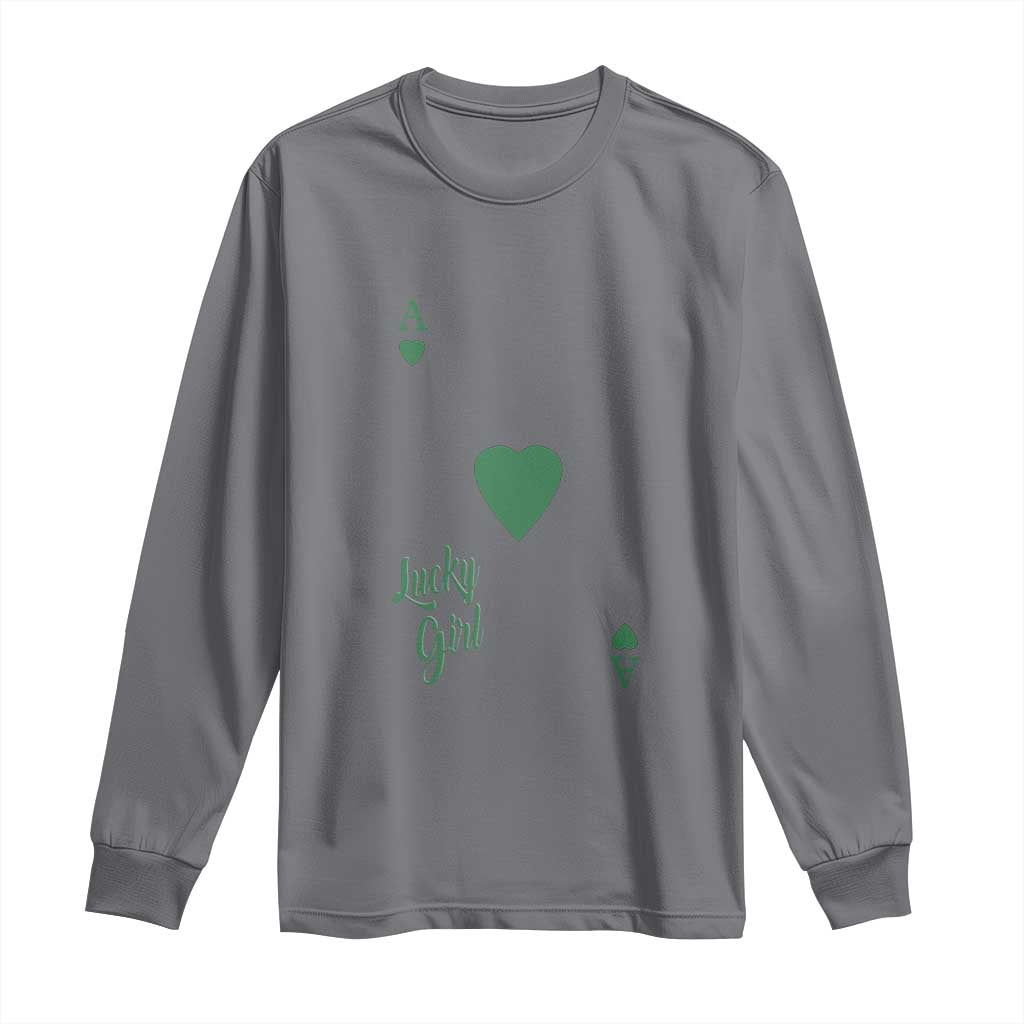 St Patricks Day Irish Lucky Girl Long Sleeve Shirt