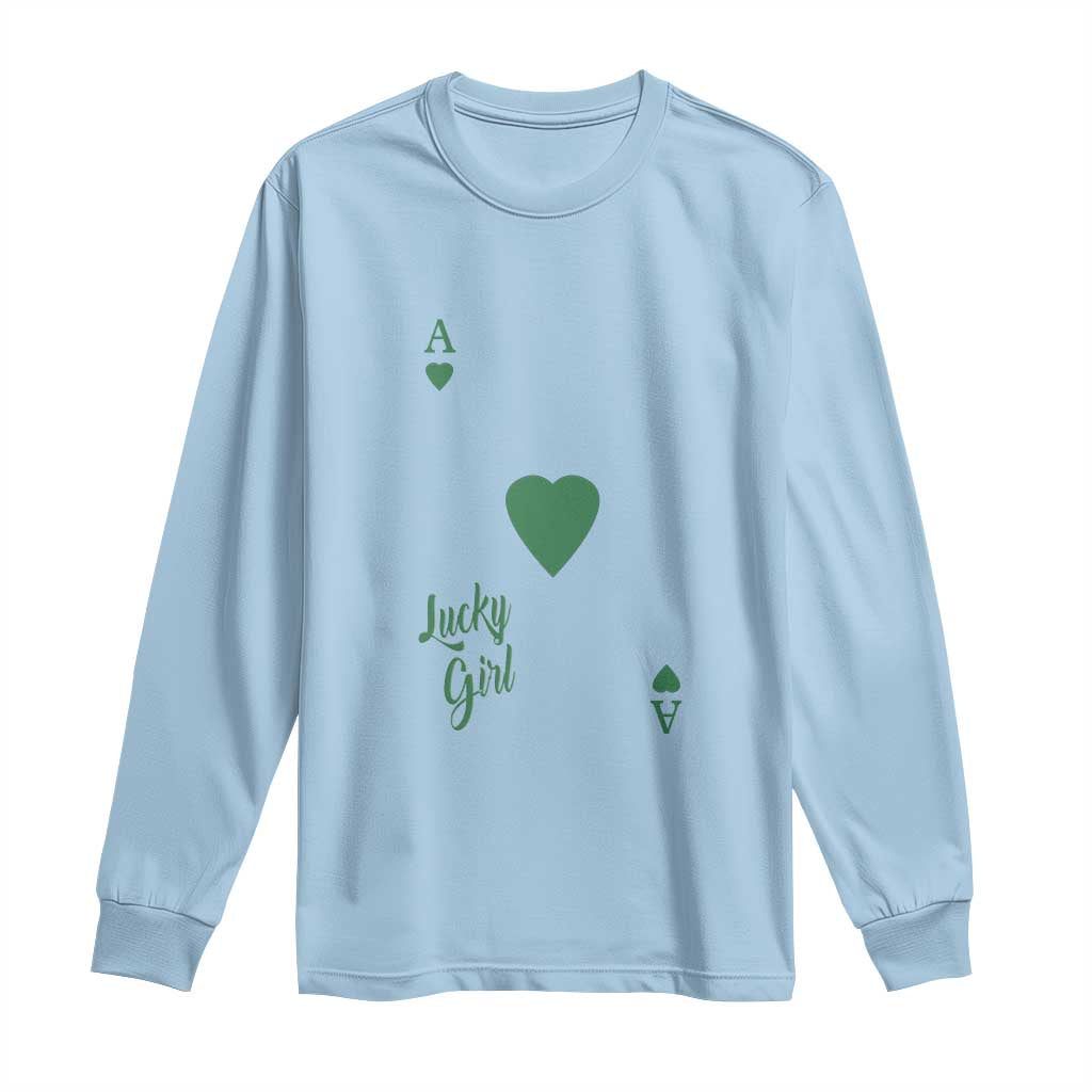 St Patricks Day Irish Lucky Girl Long Sleeve Shirt