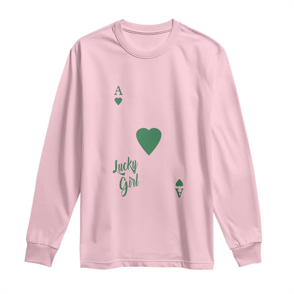 St Patricks Day Irish Lucky Girl Long Sleeve Shirt