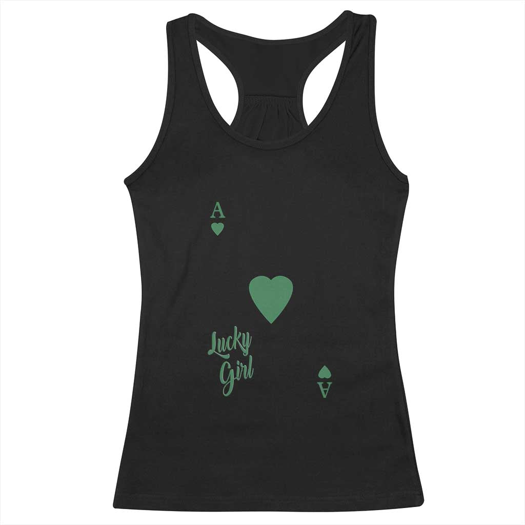 St Patricks Day Irish Lucky Girl Racerback Tank Top