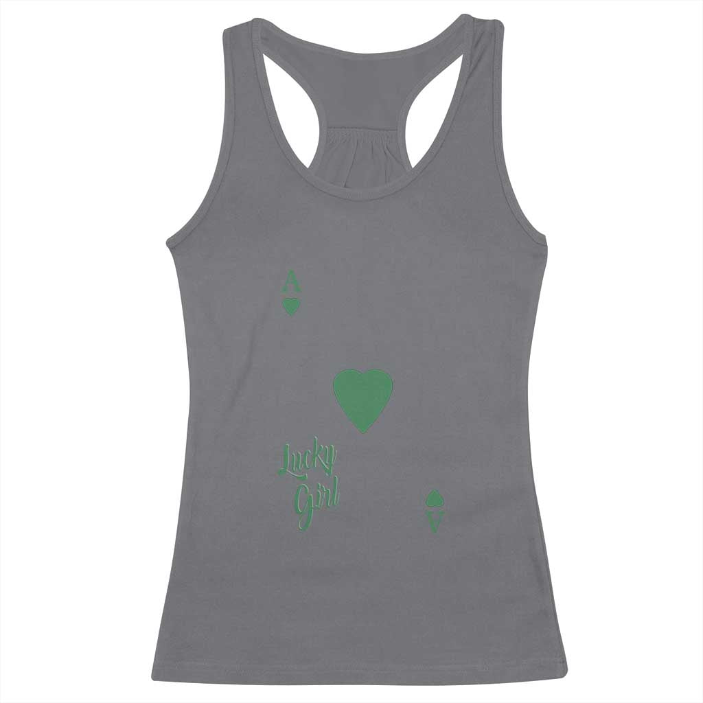 St Patricks Day Irish Lucky Girl Racerback Tank Top