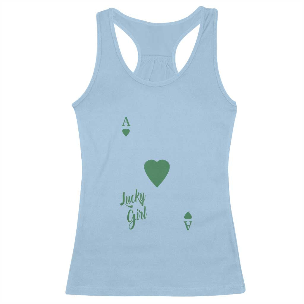 St Patricks Day Irish Lucky Girl Racerback Tank Top