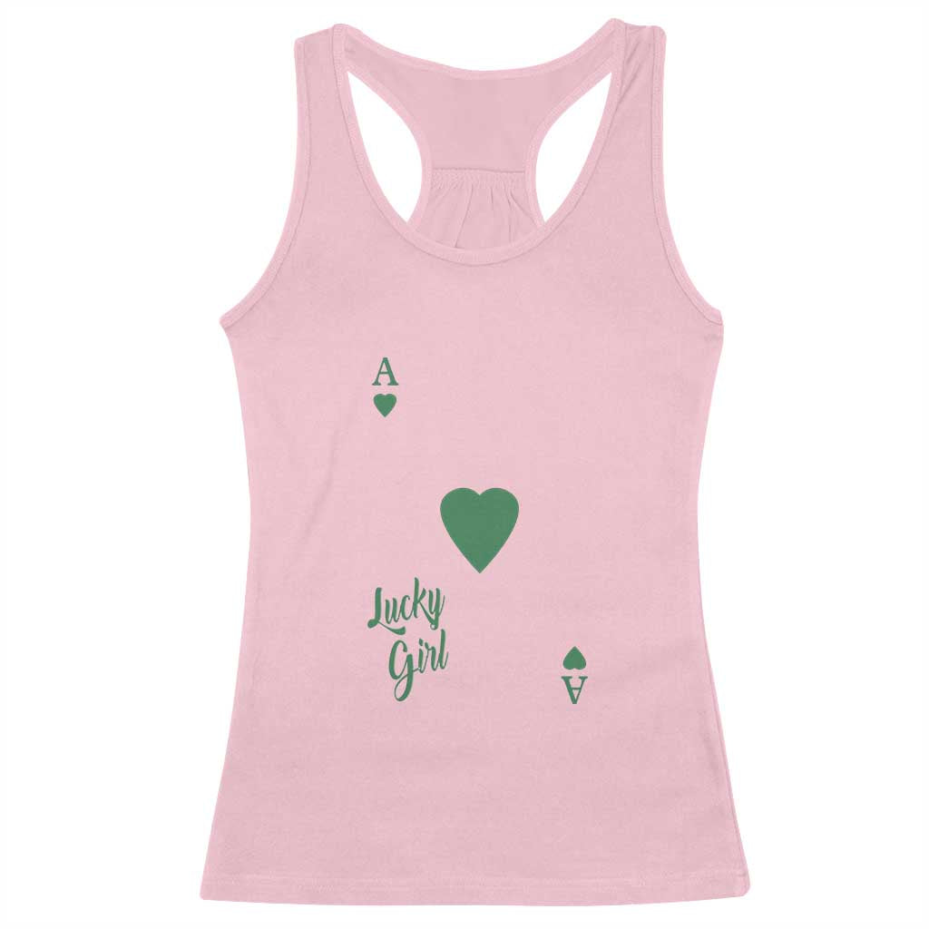 St Patricks Day Irish Lucky Girl Racerback Tank Top