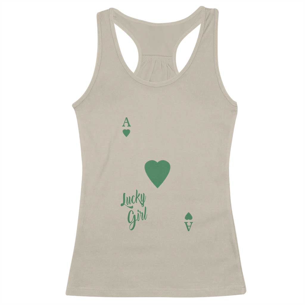 St Patricks Day Irish Lucky Girl Racerback Tank Top
