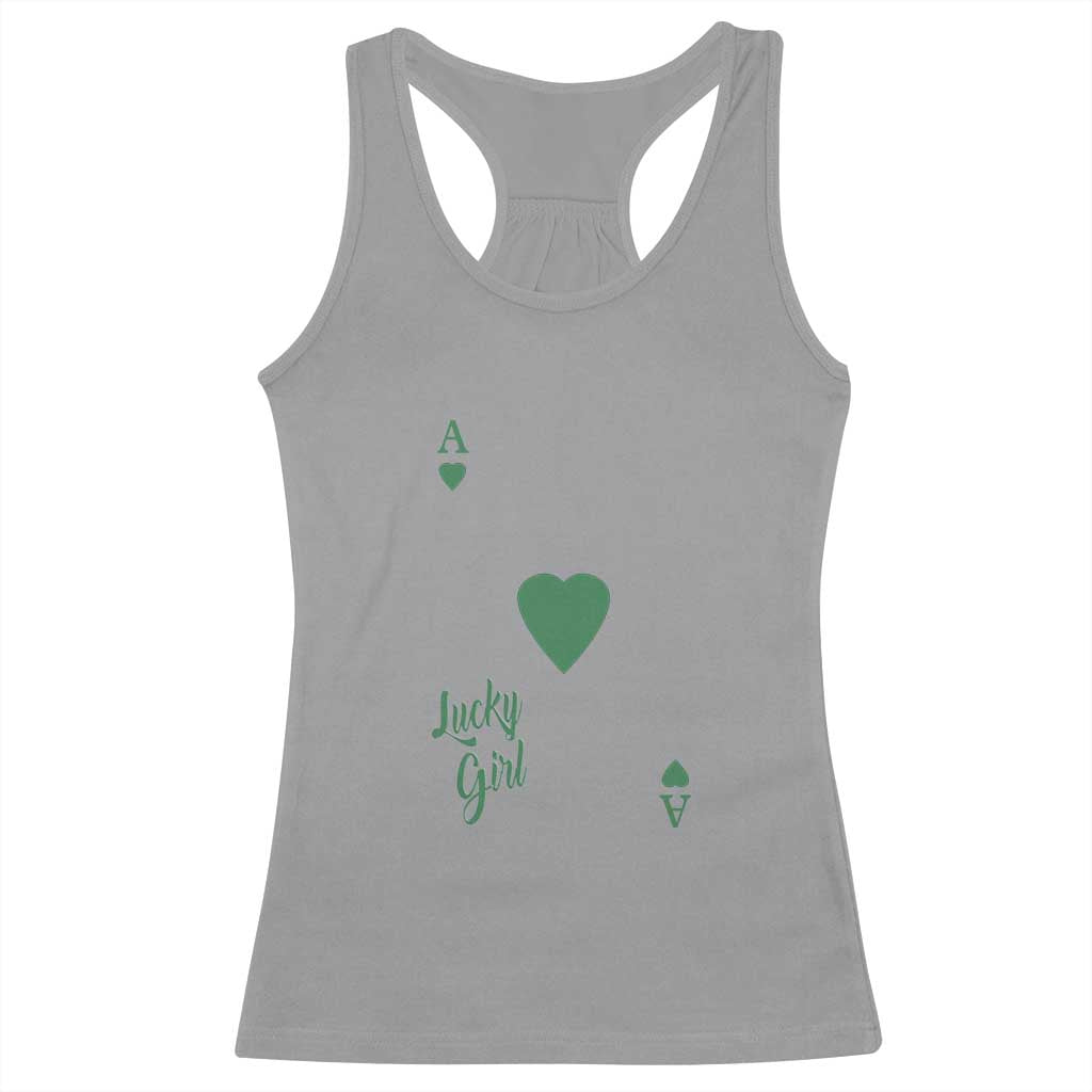 St Patricks Day Irish Lucky Girl Racerback Tank Top