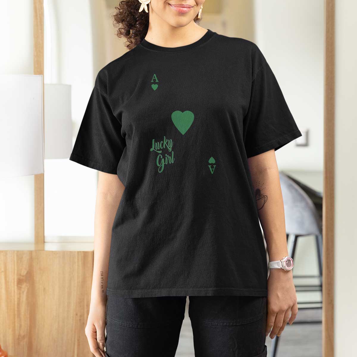 St Patricks Day Irish Lucky Girl T Shirt For Women