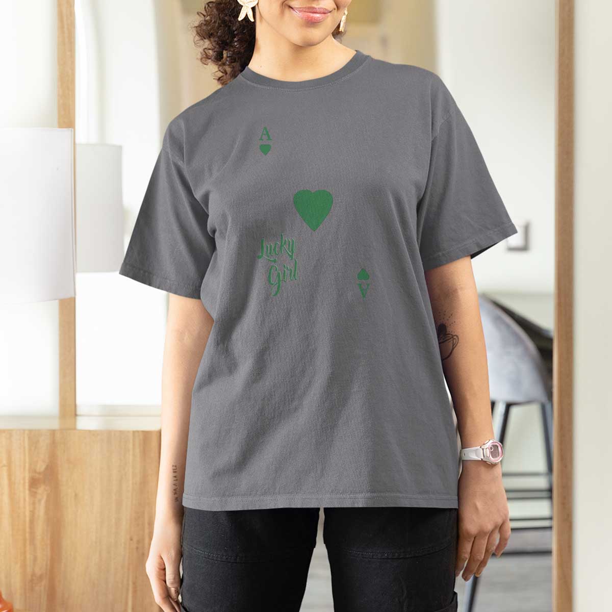 St Patricks Day Irish Lucky Girl T Shirt For Women