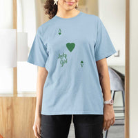 St Patricks Day Irish Lucky Girl T Shirt For Women