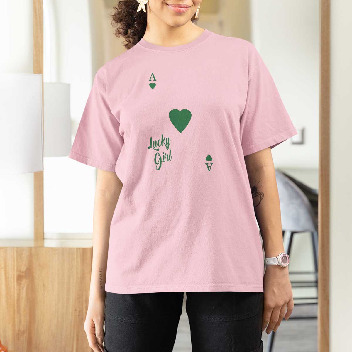 St Patricks Day Irish Lucky Girl T Shirt For Women