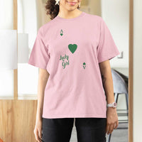 St Patricks Day Irish Lucky Girl T Shirt For Women