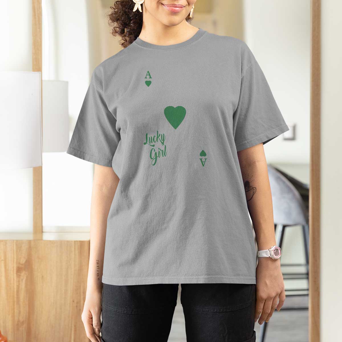 St Patricks Day Irish Lucky Girl T Shirt For Women