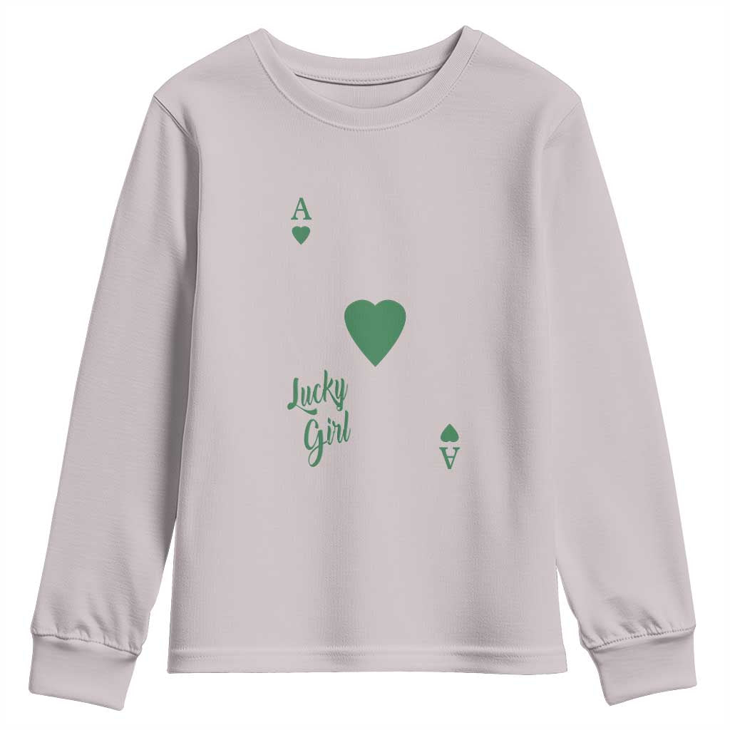 St Patricks Day Irish Lucky Girl Youth Sweatshirt