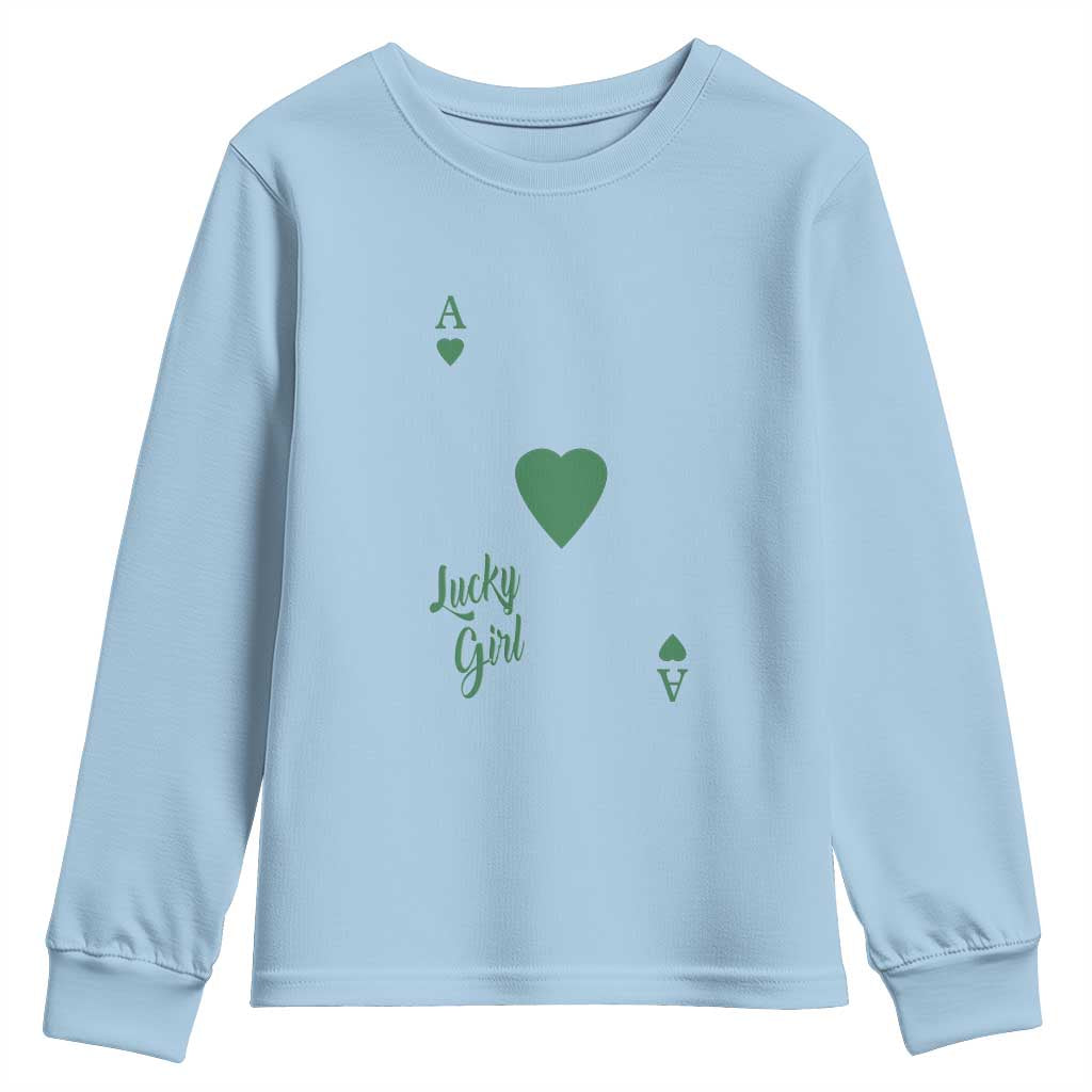St Patricks Day Irish Lucky Girl Youth Sweatshirt