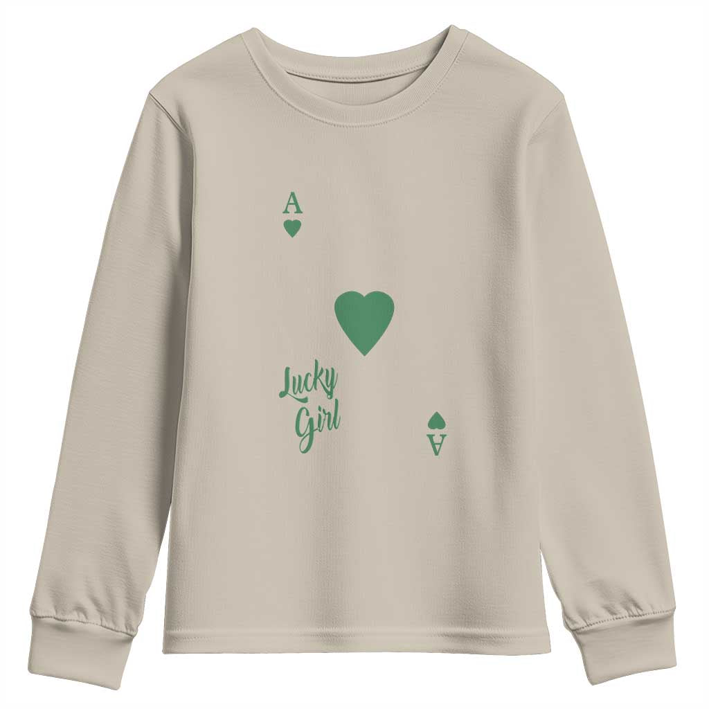 St Patricks Day Irish Lucky Girl Youth Sweatshirt