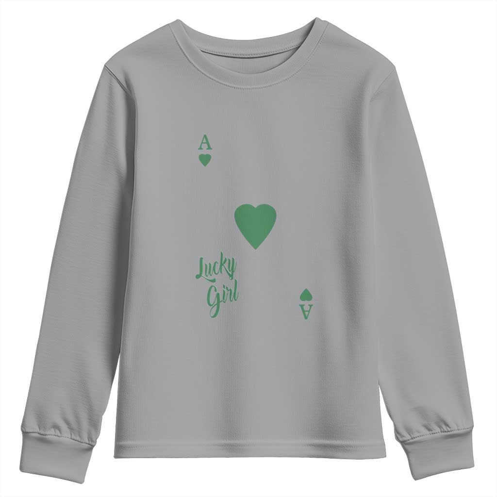 St Patricks Day Irish Lucky Girl Youth Sweatshirt
