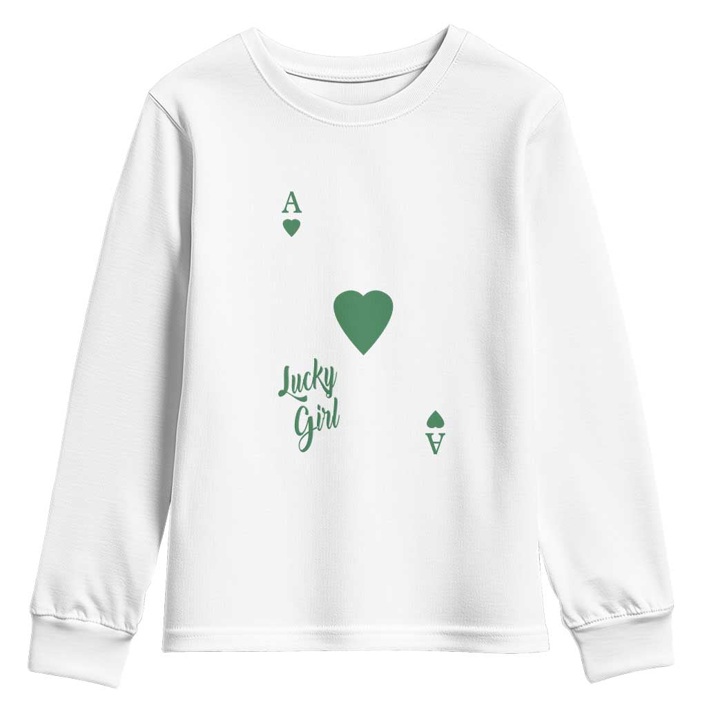 St Patricks Day Irish Lucky Girl Youth Sweatshirt