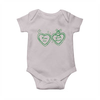 Kiss Me I'm Irish Baby Onesie Green Heart Locket St. Patrick's Day Pride