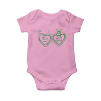 Kiss Me I'm Irish Baby Onesie Green Heart Locket St. Patrick's Day Pride