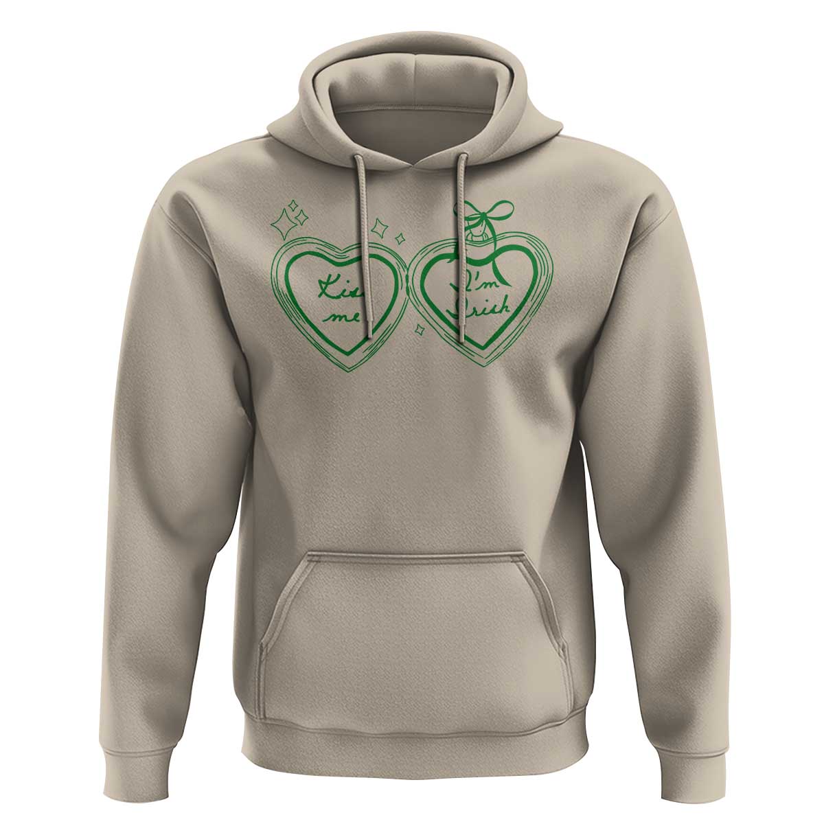 Kiss Me I'm Irish Hoodie Green Heart Locket St. Patrick's Day Pride
