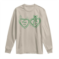 Kiss Me I'm Irish Long Sleeve Shirt Green Heart Locket St. Patrick's Day Pride