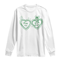 Kiss Me I'm Irish Long Sleeve Shirt Green Heart Locket St. Patrick's Day Pride